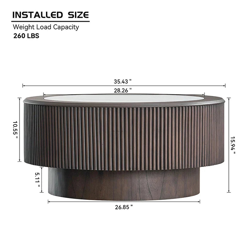 23.62 and 35.43 inch Modern Faux Marble Pattern Stickers Coffee Table