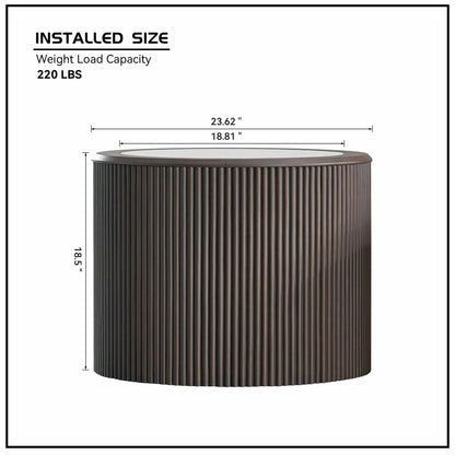 23.62 and 35.43 inch Modern Faux Marble Pattern Stickers Coffee Table