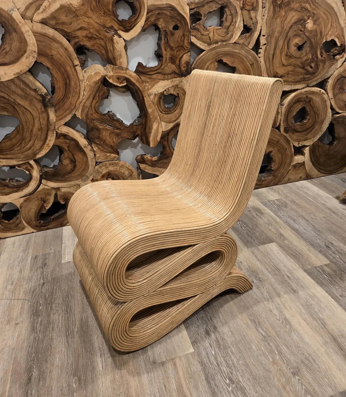 Natural Rattan Snake Chair