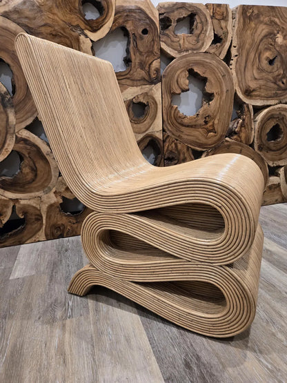 Natural Rattan Snake Chair
